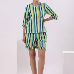 SANSKRUTIHOMES Women Striped Cotton Night suit-picture-27