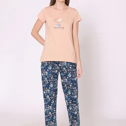 Bodycare Women Floral Printed Pure Cotton Night suit-picture-11