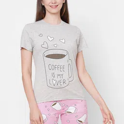 evolove Women Green & Pink Printed Pure Cotton Night suit-image-12