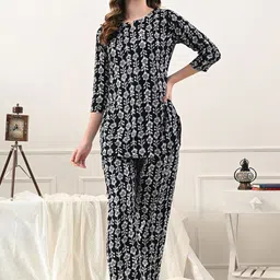 TREND ME Women Printed Pure Cotton Night suit-image-54