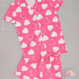 Pantaloons Junior Girls Printed Pure Cotton Night suit-image-88