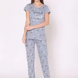 Bodycare Women Floral Printed Pure Cotton Night suit-picture-37