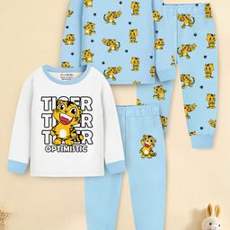 YK X Trampoline Kids Pack of 2 Graphic Printed Night suit-picture-31