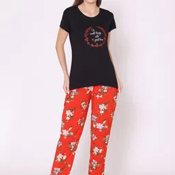 Bodycare Women Floral Printed Night suit-image-5