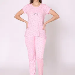 Bodycare Women Floral Printed Pure Cotton Night suit-picture-19
