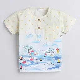 BAESD Kids Graphic Printed Pure Cotton Shirt With Shorts image 3
