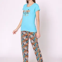 Bodycare Women Printed Pure Cotton Night suit image 5