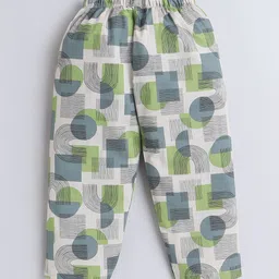 The Magic Wand BoysGeometric Printed Pure Cotton Night suit image 3