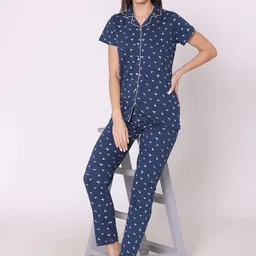 Bodycare Women Printed Pure Cotton Night suit image 3