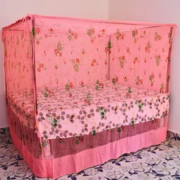 rn enterprise Flower Print Double Bed Cotton Washable Adults Mosquito Net-picture-13