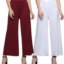 ak shamshahid garments Pack of 5 Regular Fit Palazzos For Casual Wear | Everyday Wear Women Pyjama image 3