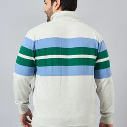 austivo Men Full Sleeve Striped Sweatshirt image 2