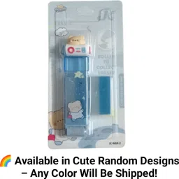 gomu pichu Cute Roller Eraser with Dust Collector Panda, Rocket, Bear Design (Random Color) Non-Toxic Eraser image 3
