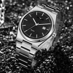 mirsho Analog Watch - For Men Dial Silver Stainless Steel Strap Analog Watch - For Men image 2