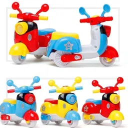 k a enterprises Mini scooter unbreakable car toy set ( set of 2)- Multi color image 4