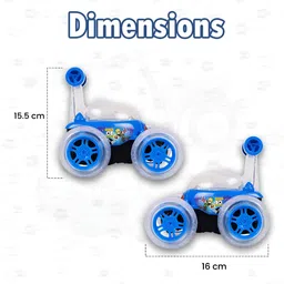 snm97 Rechargeable Remote Control 360 Degree Stunt Car Music & Lights for Kids_225 image 4