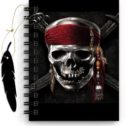 di-kraft Horror Face Printed Diary with Bookmark for Home and office use (6*8Inch) A5 Diary Unruled 160 Pages image 1