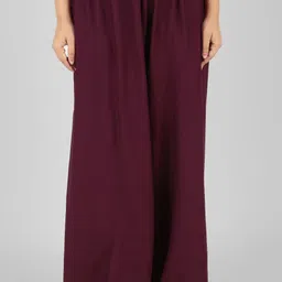 go gazab Women Regular Fit Brown Viscose Rayon Trousers image 1