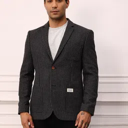 mr bowerbird Men Self Design Single Breasted Casual Blazer image 3