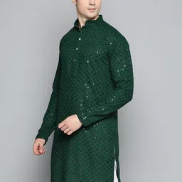 triom Men Chikan Embroidery Viscose Rayon Ethnic Dress image 3