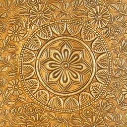 piharwa Wooden Elephant Stool with Brass Fittings – Handcrafted Decor Furniture Decorative Showpiece - 37.5 cm image 3