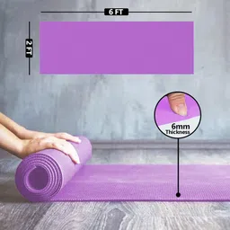 eneraa Active Grip Extra Thick Yoga Mat Purple 4 mm Yoga Mat image 4