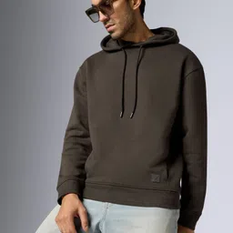 xyxx Men Full Sleeve Solid Hooded Sweatshirt image 4