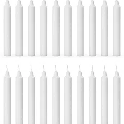 auradecor Pillar Candle Set Of 20 (white) Candle-picture-20