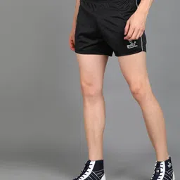 pace international Striped Men Black Sports Shorts image 3