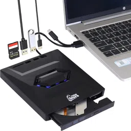 N&M Store Multifunction External DVD Drive | 2 USB Ports + Type-C + SD Card External DVD Writer-picture-19