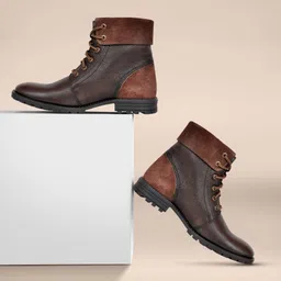 allen cooper Genuine Premium Leather Luxury High-Top Ankle Boots For Men-picture-29
