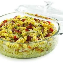 ginoya brothers Glass Casserole Classic Deep Round Oven and Microwave Safe Serving Bowl Cook and Serve Casserole image 2