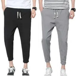 lalwani trends Pack of 2 Men Solid Grey Track Pants-picture-13