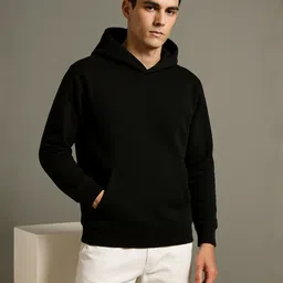 dibby Men Full Sleeve Solid Hooded Sweatshirt-picture-19