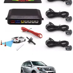 rkpsp Car Universal Black 4 Ultrasonic Reverse Parking Sensor-321 4 Parking Sensors, Compact Screen Distance Display with Sound Warning Parking Sensor-picture-13