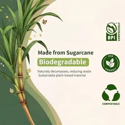 mocco naturally fresh Paper, Biocomposite Serving Bowl Square Disposable image 3