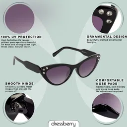dressberry UV Protection Cat-eye Sunglasses (56) image 2