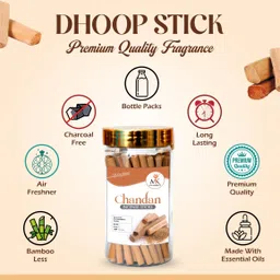 mkagarbatti DRY DHOOP INCENSE STICKS COMBO PACK 3 JAR FOR ROOM FRESHNESS, & YOGA MEDITATION CHANDAN, LOBAN, WOODS image 3