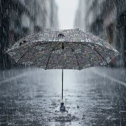 unicornstore Fashionable New York Text Design Strong, Lightweight, and Waterproof Umbrella image 3