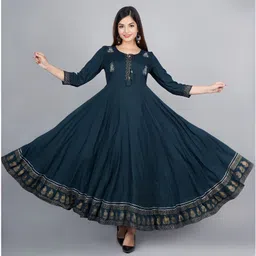 sefi Embroidered Viscose Rayon Stitched Anarkali Gown-picture-16
