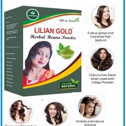 lilian gold 100% Pure Natural Herbal Henna Powder For Hair Mix Of 8 Herbals Mehandi image 3