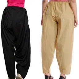 vaidiki Pure Cotton Solid Women ["Beige"] Salwar image 2