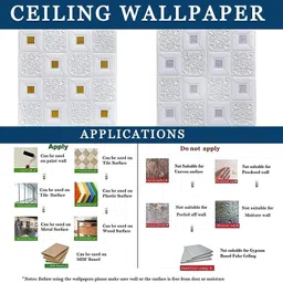 nasmodo Paper, Fabric Decorative White, Gold Wallpaper image 4