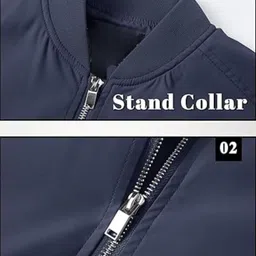 mia fashion Men Colorblock Bomber Jacket image 3