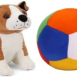 Ball & Bull dog Soft Stuffed Toy - 30 cm - 18 cm-image-85