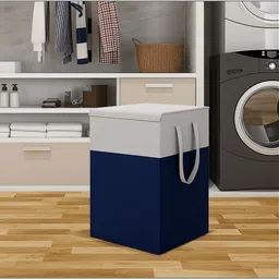 thailiwale Microfibre 75L Foldable Laundry Basket Storage Basket image 2