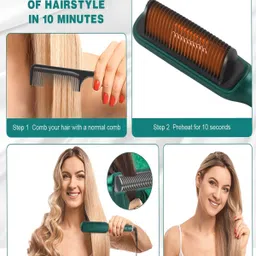 Frinzoo Hair Straightening Comb with Fast and Even Heating Electric Hair Styler image 4