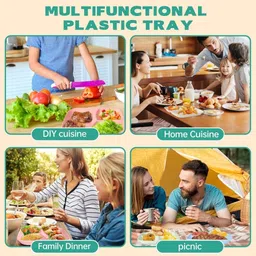 sugaalsu Great for Meal Prep and Balanced Dinners - Simple and Practical Divided Food_N Sectioned Plate image 5