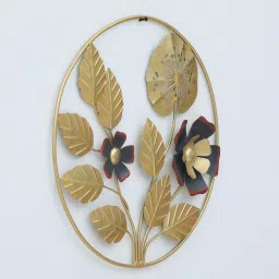 malik design Floral Multicolour Iron Wall Art image 4