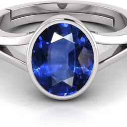 pranjal gems Original 14.25 Ratti Blue Sapphire Neelam Gem Stone Ring With Leb certificate Brass Sapphire Ring-picture-16